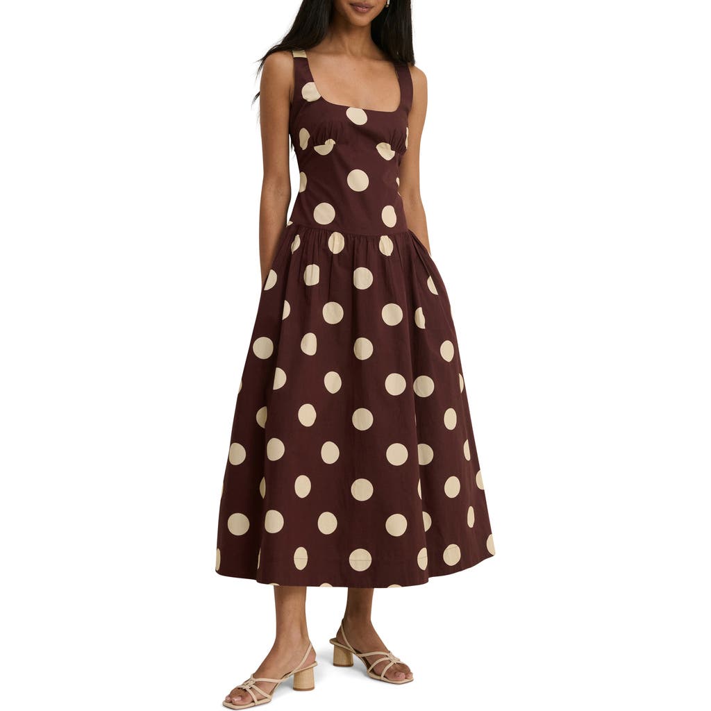 Nobody's Child Nobody's Child Soraya Dot Sleeveless Maxi Dress