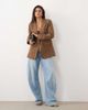 Nobody's Child Nobody's Child tailored oversized single breasted blazer in brown - 1