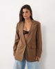 Nobody's Child Nobody's Child tailored oversized single breasted blazer in brown - 3