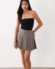 Nobody's Child Nobody's Child tailored wrap pleated kilt mini skirt suit in pink check - 1