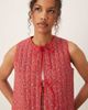 Nobody's Child Nobody's Child tie-detail quilted vest in red floral - 2