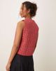 Nobody's Child Nobody's Child tie-detail quilted vest in red floral - 4