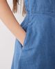 Nobody's Child Nobody's Child Tulla cotton denim sweetheart neckline puff sleeve mini dress in mid wash blue - 3