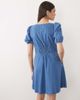 Nobody's Child Nobody's Child Tulla denim sweetheart neckline puff sleeve mini dress in mid wash blue - 4