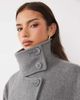 Nobody's Child Nobody's Child wool blend wool funnel neck longline coat in gray - 3