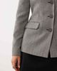 Nobody's Child Nobody's Child wool feel herringbone padded shoulder cinched waist blazer in gray - 4