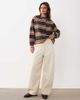 Nobody's Child Nobody's Child wool feel knit round neck sweater with scarf detail in multi stripe - 2