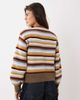 Nobody's Child Nobody's Child wool feel knit tie detail cardigan in camel multi stripe - 3