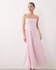 Nobody's Child Petite Nobody's Child Petite Ariella Occasion ruched detail bandeau midi dress in soft pink - 1