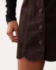 Nobody's Child Petite Nobody's Child Petite Chelsea corduroy pleated detailing button up mini skirt in chocolate-Brown - 3