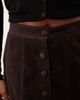 Nobody's Child Petite Nobody's Child Petite Chelsea corduroy pleated detailing button up mini skirt in chocolate-Brown - 4