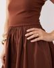 Nobody's Child Petite Nobody's Child Petite Colorado scoop neck ruched skirt mini dress in brown - 2