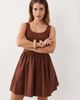 Nobody's Child Petite Nobody's Child Petite Colorado scoop neck ruched skirt mini dress in brown - 3