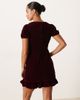 Nobody's Child Petite Nobody's Child Petite Cosmo velvet mini dress in burgundy-Red - 3