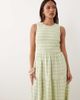 Nobody's Child Petite Nobody's Child Petite cotton shirred bodice tiered skirt maxi dress in light green gingham - 2