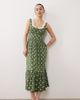 Nobody's Child Petite Nobody's Child Petite Heather sweetheart neckline midi dress in green polka dots - 1