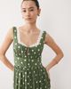 Nobody's Child Petite Nobody's Child Petite Heather sweetheart neckline midi dress in green polka dots - 2