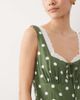 Nobody's Child Petite Nobody's Child Petite Heather sweetheart neckline midi dress in green polka dots - 3