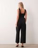 Nobody's Child Petite Nobody's Child Petite Helena cotton wide leg jumpsuit in black - 2