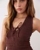 Nobody's Child Petite Nobody's Child Petite Jayda cotton rich shirred bodice v-neck sleeveless jumpsuit in brown - 3