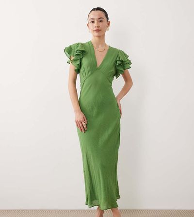 Nobody's Child Petite Nobody's Child Petite Layla midi dress in green