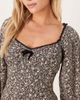 Nobody's Child Petite Nobody's Child Petite Lillie gathered bust mini dress in black floral - 2