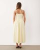 Nobody's Child Petite Nobody's Child Petite Madelyn ribbed bodice ruched skirt cami midi dress in yellow - 4