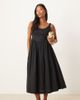 Nobody's Child Petite Nobody's Child Petite marina scoop neck midi dress in black - 1