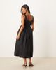 Nobody's Child Petite Nobody's Child Petite marina scoop neck midi dress in black - 3
