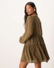 Nobody's Child Petite Nobody's Child Petite Marley boho v-neck mini dress in khaki green - 3