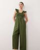 Nobody's Child Petite Nobody's Child Petite Maya ruffle detail square neck jumpsuit in green - 1