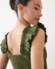 Nobody's Child Petite Nobody's Child Petite Maya ruffle detail square neck jumpsuit in green - 2