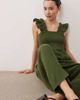 Nobody's Child Petite Nobody's Child Petite Maya ruffle detail square neck jumpsuit in green - 3