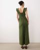 Nobody's Child Petite Nobody's Child Petite Maya ruffle detail square neck jumpsuit in green - 4