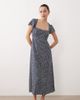 Nobody's Child Petite Nobody's Child Petite Nora print midi dress in blue-Red - 1