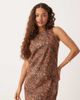 Nobody's Child Petite Nobody's Child Petite Palermo mini shift dress in brown paisley - 1