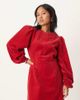 Nobody's Child Petite Nobody's Child Petite Peggy balloon sleeve cord mini dress in red - 1