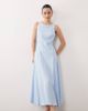 Nobody's Child Petite Nobody's Child Petite Reign occasion boat neck cross back detail midi dress in sky blue - 1