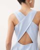 Nobody's Child Petite Nobody's Child Petite Reign occasion boat neck cross back detail midi dress in sky blue - 2