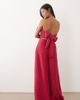 Nobody's Child Petite Nobody's Child Petite Rory linen mix tailored bandeau jumpsuit in dark pink - 1
