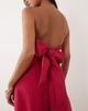 Nobody's Child Petite Nobody's Child Petite Rory linen mix tailored bandeau jumpsuit in dark pink - 4