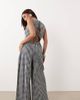 Nobody's Child Petite Nobody's Child Petite Ruth cotton shirred bodice open back jumpsuit in black gingham - 1