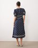 Nobody's Child Petite Nobody's Child Petite Saffy bell sleeve polka-dot midi dress in navy-Black - 4