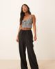 Nobody's Child Petite Nobody's Child Petite Shona straight leg pants in black - 1