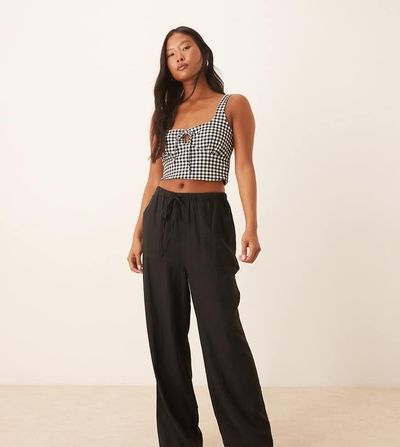 Nobody's Child Petite Nobody's Child Petite Shona straight leg pants in black