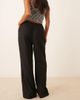Nobody's Child Petite Nobody's Child Petite Shona straight leg pants in black - 3