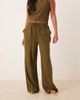 Nobody's Child Petite Nobody's Child Petite Shona straight leg pants in green - part of a set - 2