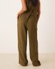 Nobody's Child Petite Nobody's Child Petite Shona straight leg pants in green - part of a set - 3