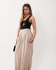 Nobody's Child Petite Nobody's Child Petite silsoe linen blend elastic waist wide leg pants in beige-Neutral - 1