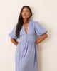 Nobody's Child Petite Nobody's Child Petite Starlight button front midi dress in blue - 1
